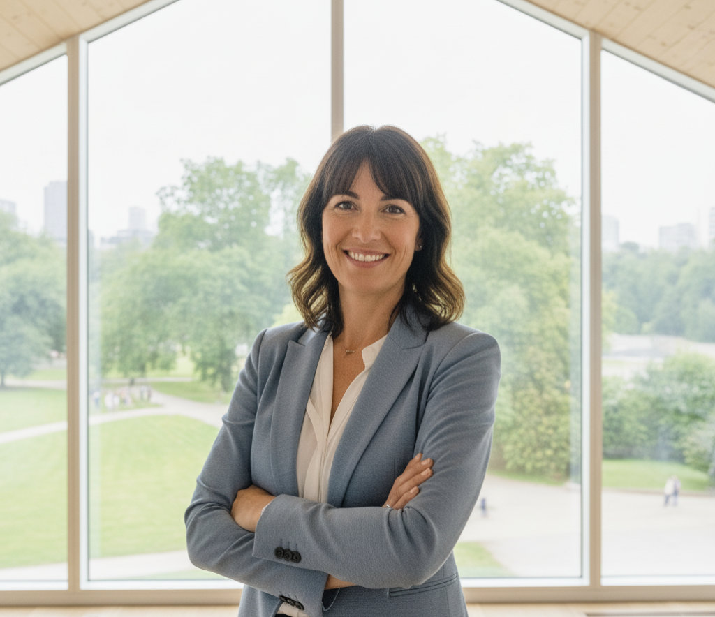 Confident professional in workspace